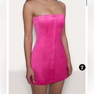 GUIZIO SATIN CORSET DRESS - SIZE SMALL